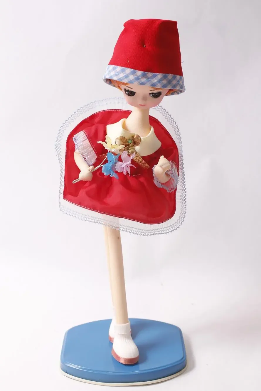 1960s Japanese Mod Bradley Doll in Red Dress 15 Inch ~ 260722-WH 655